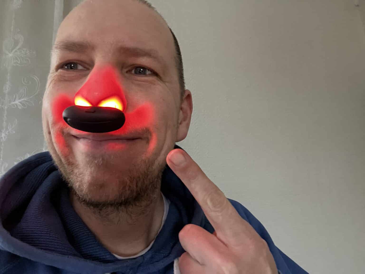 Rotlicht für die Nase